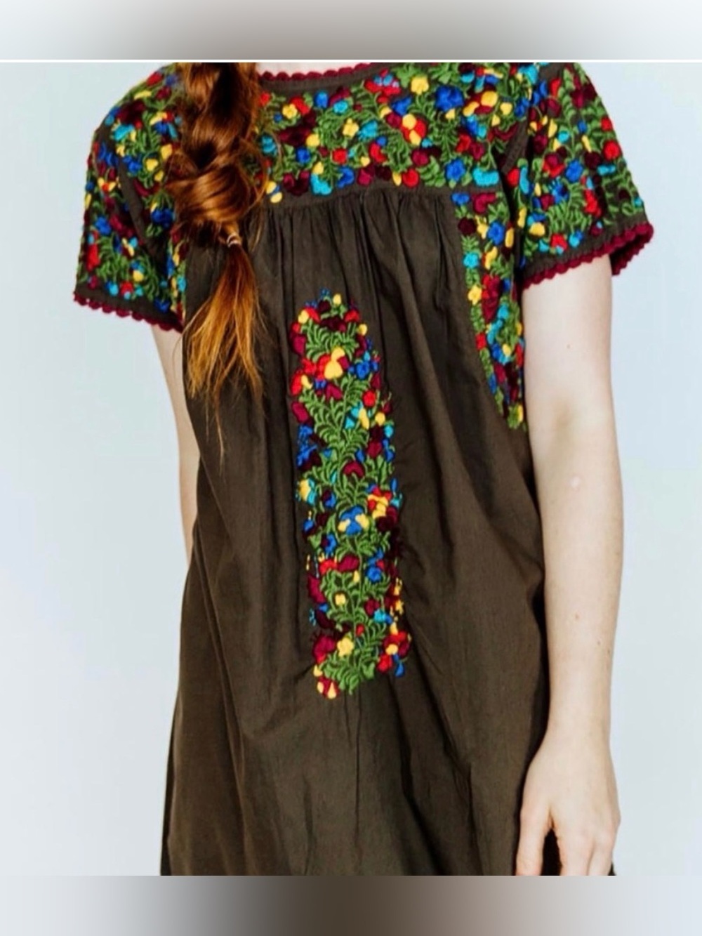 Sister Mary Mexican Embroidered Dress.Size S
